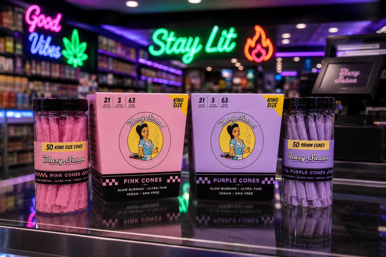 Blazy Susan pre-rolled cones at Smokey Houston