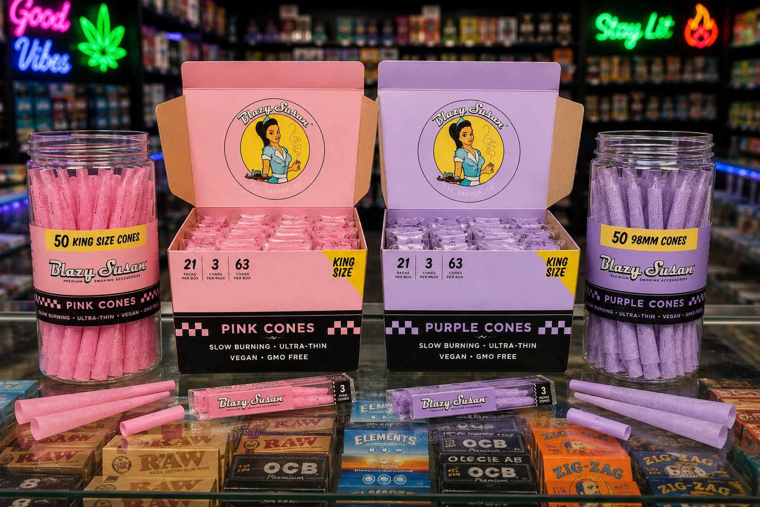 Blazy Susan king size pre-rolled cones at Smokey Houston