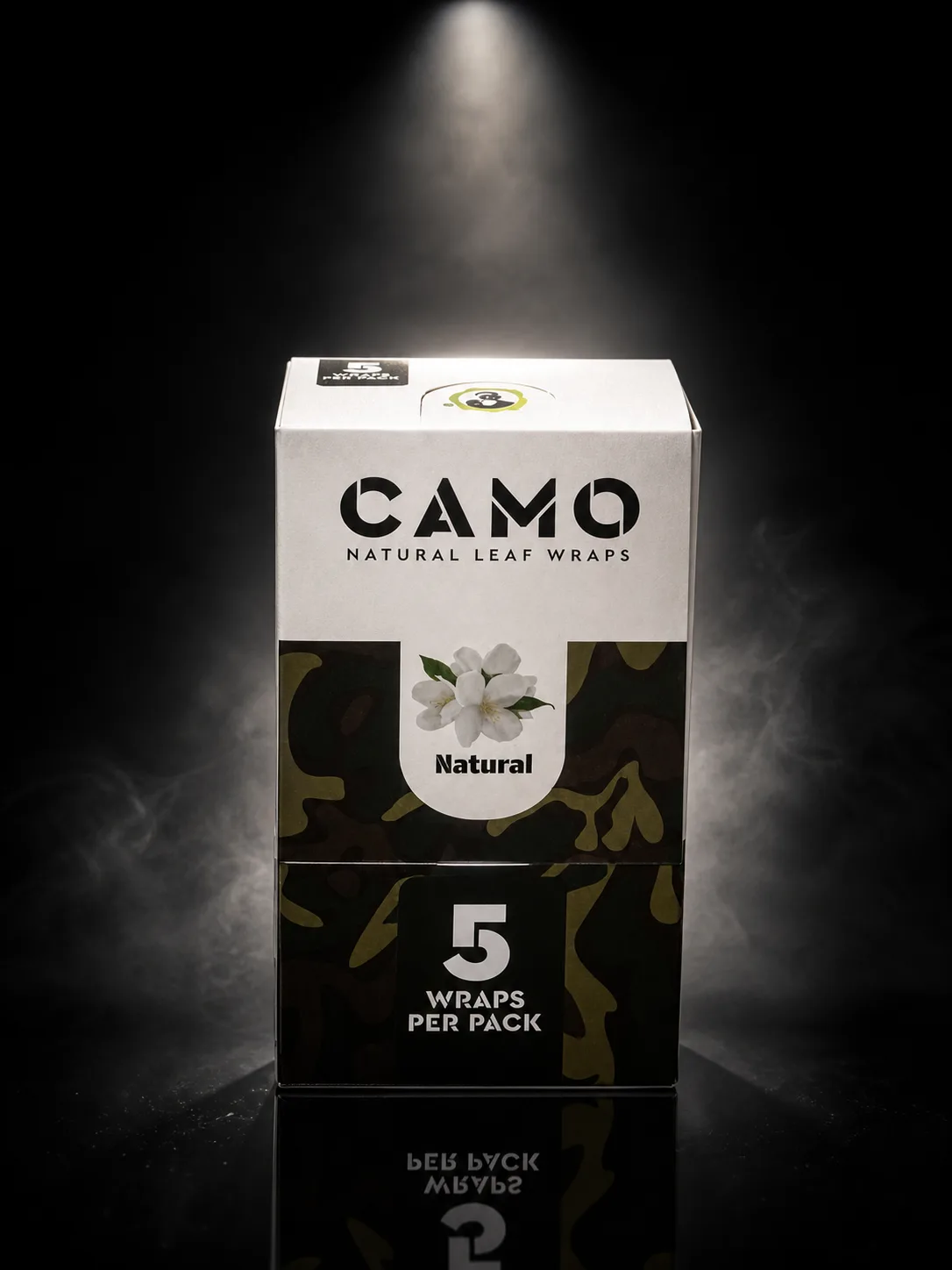 Camo natural leaf wraps brand at Smokey Houston
