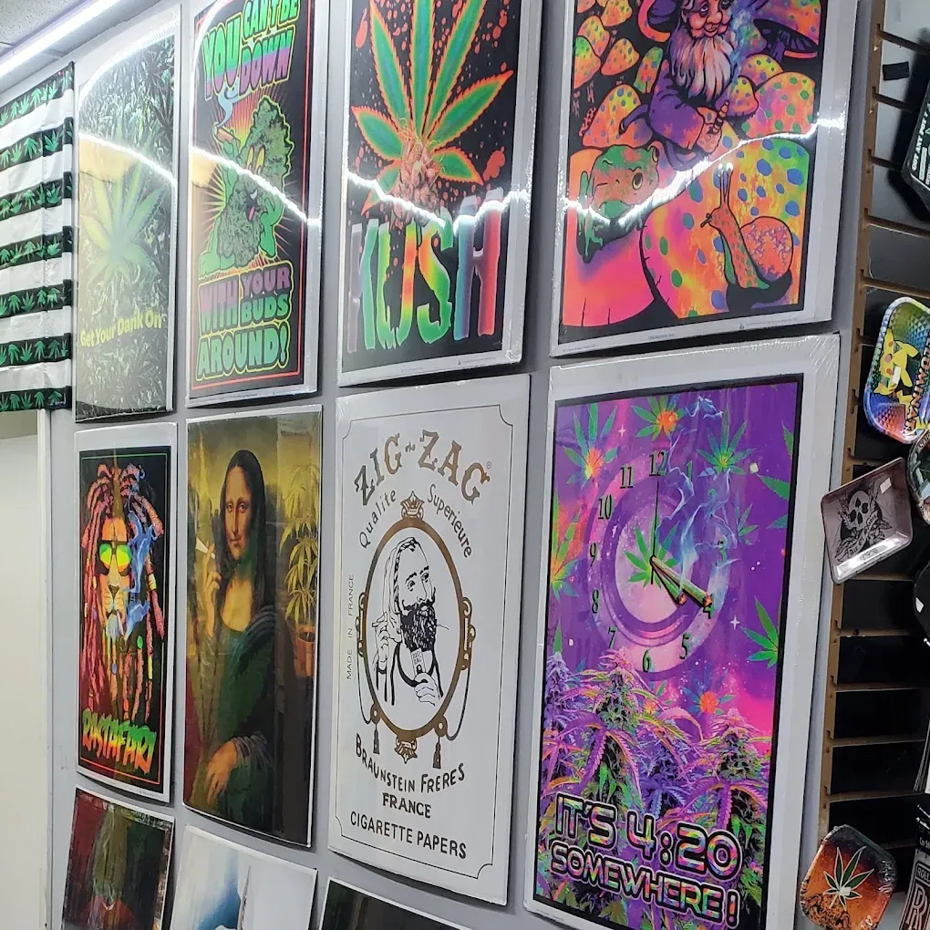 Decorative wall art and posters inside Smokey Houston